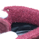 CHANEL High Cut Sneakers Suede Bordeaux CC Auth 196705M-18