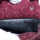 CHANEL High Cut Sneakers Suede Bordeaux CC Auth 196705M-21