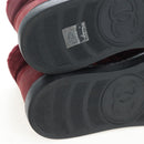 CHANEL High Cut Sneakers Suede Bordeaux CC Auth 196705M-7