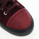 CHANEL High Cut Sneakers Suede Bordeaux CC Auth 196705M-9