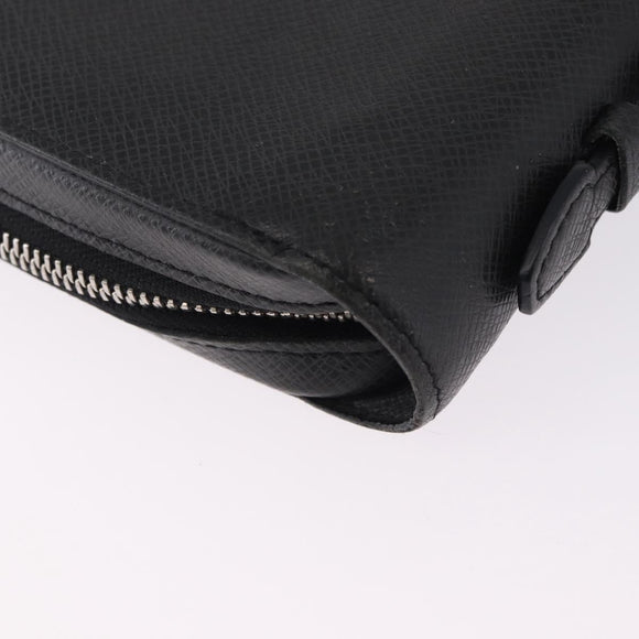 LOUIS VUITTON Taiga Zippy XL Long Wallet Black M44275 LV Auth 196706