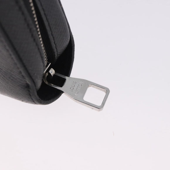 LOUIS VUITTON Taiga Zippy XL Long Wallet Black M44275 LV Auth 196706