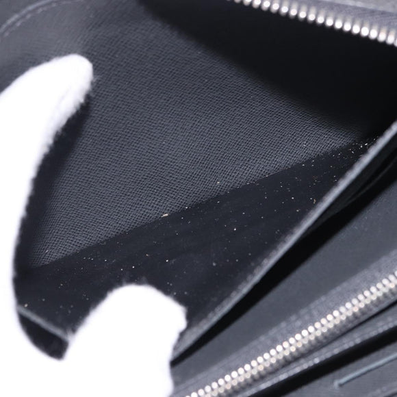 LOUIS VUITTON Taiga Zippy XL Long Wallet Black M44275 LV Auth 196706