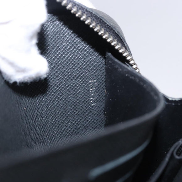 LOUIS VUITTON Taiga Zippy XL Long Wallet Black M44275 LV Auth 196706