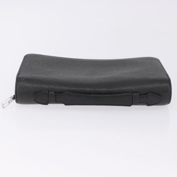LOUIS VUITTON Taiga Zippy XL Long Wallet Black M44275 LV Auth 196706