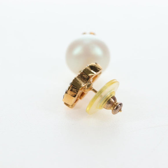 CHANEL COCO Mark Pierce Metal Gold Tone CC Auth 196711M