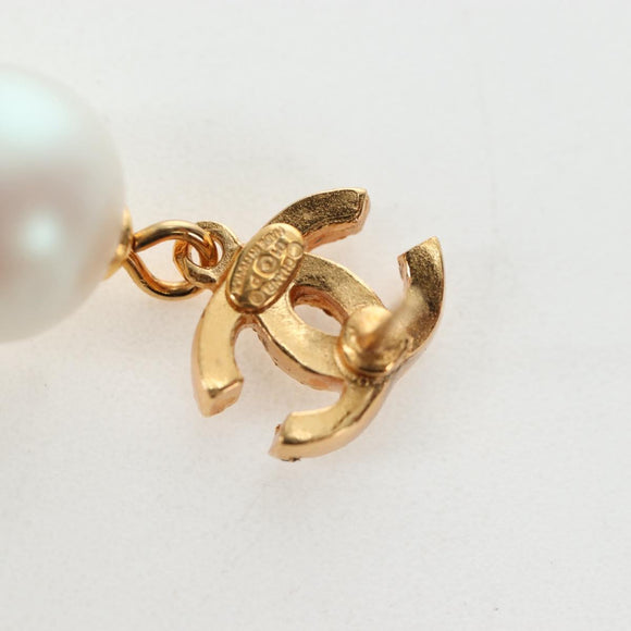 CHANEL COCO Mark Pierce Metal Gold Tone CC Auth 196711M
