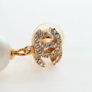 CHANEL COCO Mark Pierce Metal Gold Tone CC Auth 196711M-3