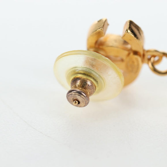 CHANEL COCO Mark Pierce Metal Gold Tone CC Auth 196711M