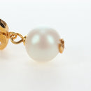 CHANEL COCO Mark Pierce Metal Gold Tone CC Auth 196711M-8