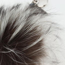 FENDI Monster Charm Fur Brown Silver Auth 196714M-17