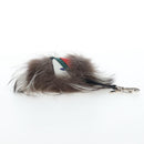 FENDI Monster Charm Fur Brown Silver Auth 196714M-9
