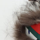 FENDI Monster Charm Fur Brown Silver Auth 196714M-4