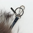 FENDI Monster Charm Fur Brown Silver Auth 196714M-7