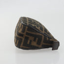 FENDI Zucca Canvas Pouch Black Brown Auth 196715-3