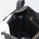 FENDI Pecan Canvas Shoulder Bag PVC Black Brown Auth 196716-21