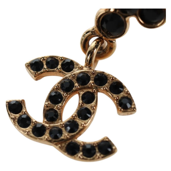 CHANEL COCO Mark Pierce Metal Gold Tone CC Auth 196718M