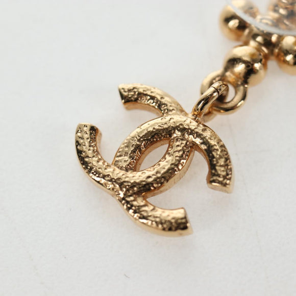 CHANEL COCO Mark Pierce Metal Gold Tone CC Auth 196718M