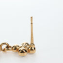 CHANEL COCO Mark Pierce Metal Gold Tone CC Auth 196718M-16