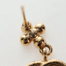 CHANEL COCO Mark Pierce Metal Gold Tone CC Auth 196718M-17