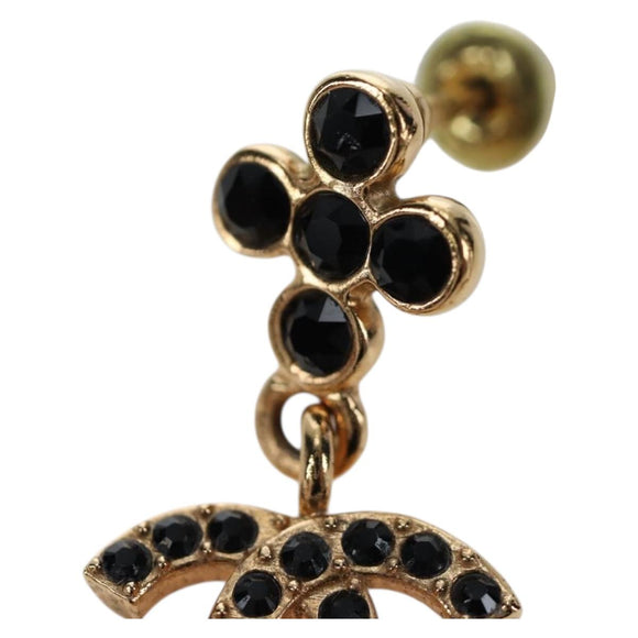 CHANEL COCO Mark Pierce Metal Gold Tone CC Auth 196718M