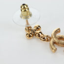 CHANEL COCO Mark Pierce Metal Gold Tone CC Auth 196718M-7