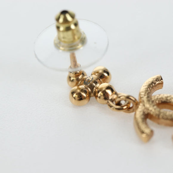 CHANEL COCO Mark Pierce Metal Gold Tone CC Auth 196718M