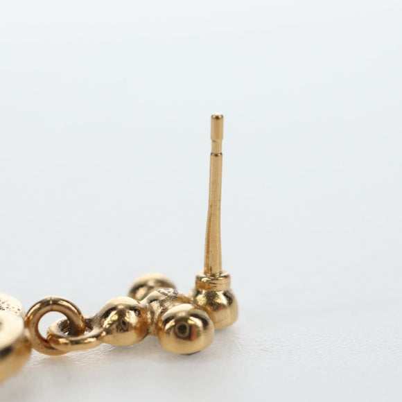 CHANEL COCO Mark Pierce Metal Gold Tone CC Auth 196718M