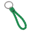 BOTTEGA VENETA INTRECCIATO Key Charm Leather Green Silver Auth 196719M-1