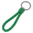 BOTTEGA VENETA INTRECCIATO Key Charm Leather Green Silver Auth 196719M-2