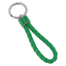 BOTTEGA VENETA INTRECCIATO Key Charm Leather Green Silver Auth 196719M-3