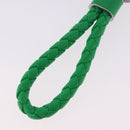 BOTTEGA VENETA INTRECCIATO Key Charm Leather Green Silver Auth 196719M-4