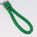 BOTTEGA VENETA INTRECCIATO Key Charm Leather Green Silver Auth 196719M-6