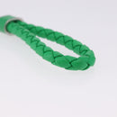BOTTEGA VENETA INTRECCIATO Key Charm Leather Green Silver Auth 196719M-8
