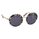 PRADA Sunglasses Metal Brown Champagne Gold Auth 196722M-1