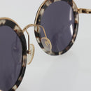 PRADA Sunglasses Metal Brown Champagne Gold Auth 196722M-10