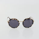 PRADA Sunglasses Metal Brown Champagne Gold Auth 196722M-13