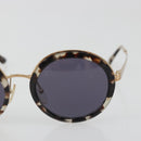 PRADA Sunglasses Metal Brown Champagne Gold Auth 196722M-6