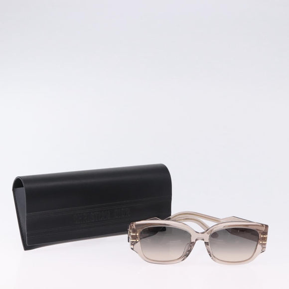 Christian Dior Sunglasses Plastic Brown Gold Auth 196724M