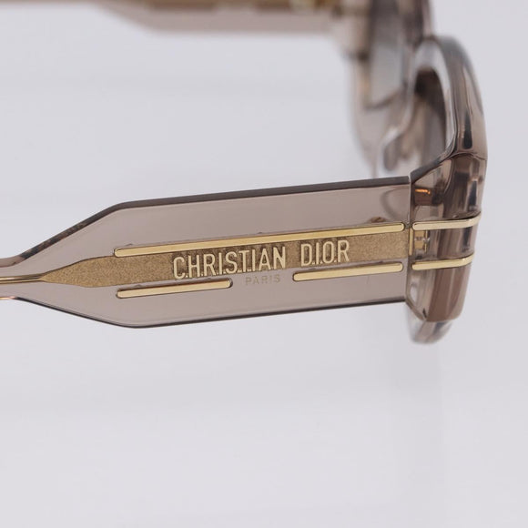 Christian Dior Sunglasses Plastic Brown Gold Auth 196724M