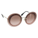 Miu Miu Sunglasses Metal Pink Gold Auth 196725M-1