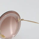 Miu Miu Sunglasses Metal Pink Gold Auth 196725M-8
