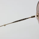 Miu Miu Sunglasses Metal Pink Gold Auth 196725M-11