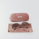Miu Miu Sunglasses Metal Pink Gold Auth 196725M-12