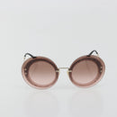 Miu Miu Sunglasses Metal Pink Gold Auth 196725M-13