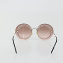 Miu Miu Sunglasses Metal Pink Gold Auth 196725M-2