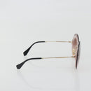 Miu Miu Sunglasses Metal Pink Gold Auth 196725M-4