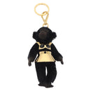 PRADA Gorilla Charm Metal Black Gold Tone Auth 196726M-2