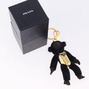 PRADA Gorilla Charm Metal Black Gold Tone Auth 196727M-12