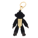 PRADA Gorilla Charm Metal Black Gold Tone Auth 196727M-3